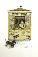 Iva Hüttnerová - Tabáční trafika - grafika volný list